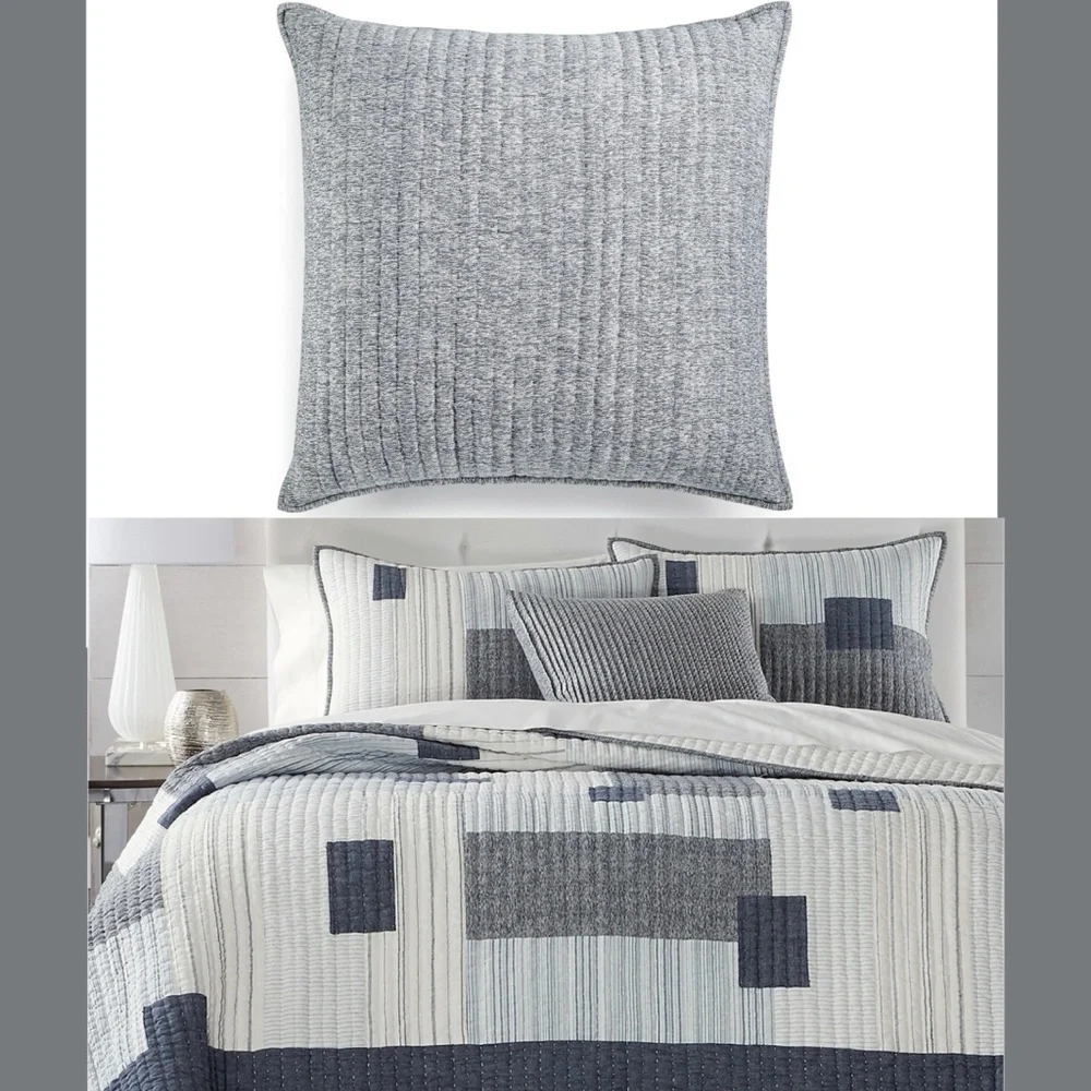 EUC Hotel Collection Patchwork Cotton Quilted (1) European Sham‎